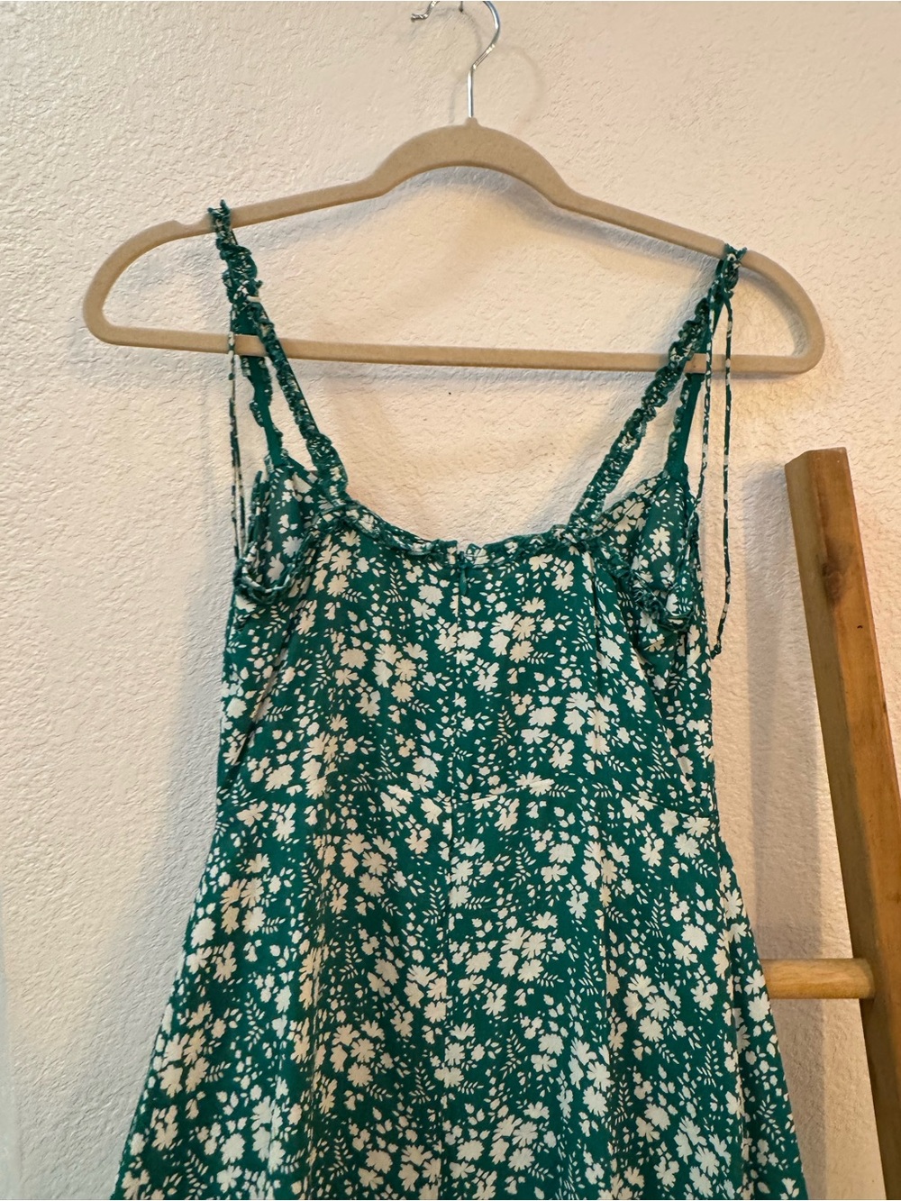 For Love and Lemons Zamira Green Floral Sundress with Sweetheart Neckline Ruffle - Picture 15 of 15